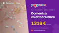 Play Your Date di domenica 25 ottobre 2026: jackpot di 1316 €, estrazione alle 20:30
